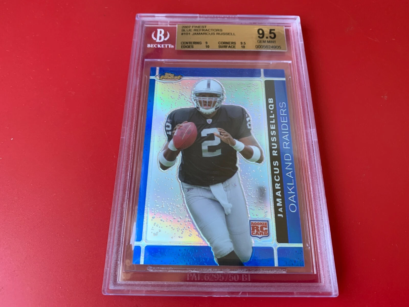 JaMarcus Russell Finest Refractors Rookie /299 Card BGS 9.5 GEM MINT