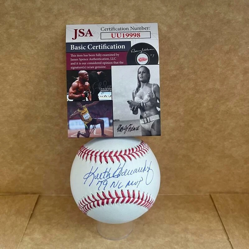 KEITH HERNANDEZ CARDINALS 79 NL MVP SIGNED AUTOGRAPHED ML BASEBALL JSA UU19998