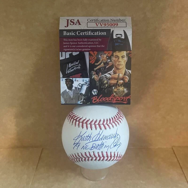 KEITH HERNANDEZ 79 NL BATTING CHAMP SIGNED AUTO ML BASEBALL JSA VV95009
