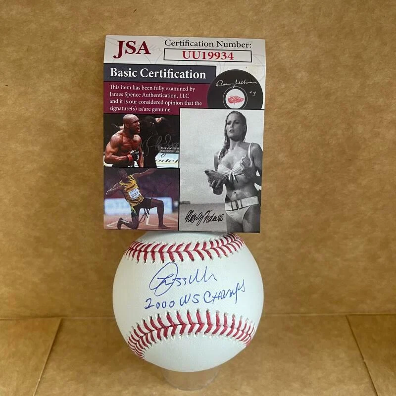 LEE MAZZILLI METS YANKEES 2000 WS CHAMPS  SIGNED AUTO M.L. BASEBALL JSA UU19934