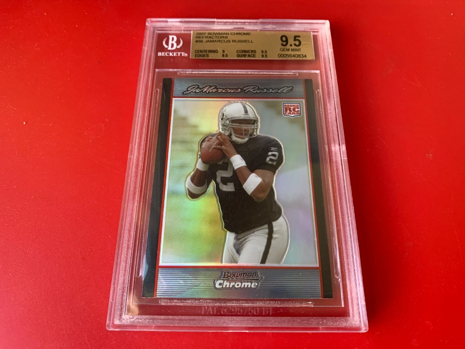 Jamarcus Russell 2007 Bowman Chrome Refractors Rookie BGS 9.5 Gem Mint