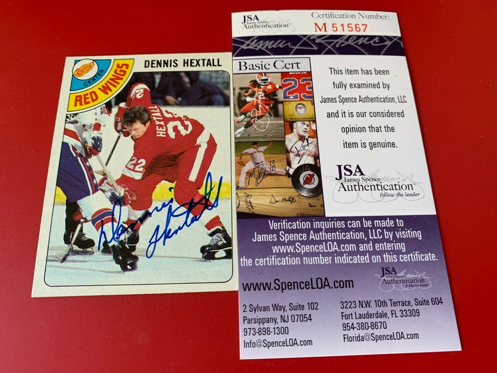 Dennis Hextall 1978-79 Topps Card Signed Auto JSA COA