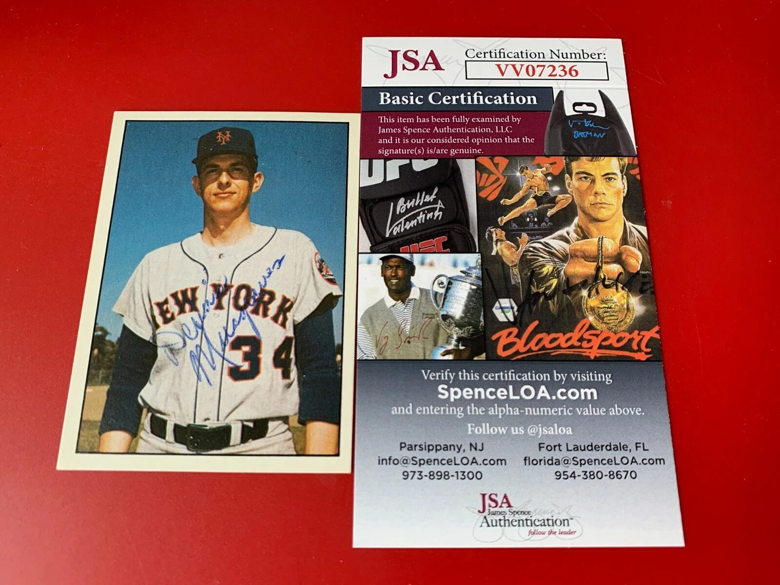 Dennis Musgraves Mets 1981 TCMA Card Signed Auto JSA COA