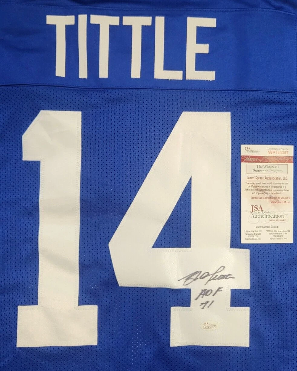 YA TITLE GIANTS SIGNED AUTOGRAPHED CUSTOM JERSEY JSA COA WP143367