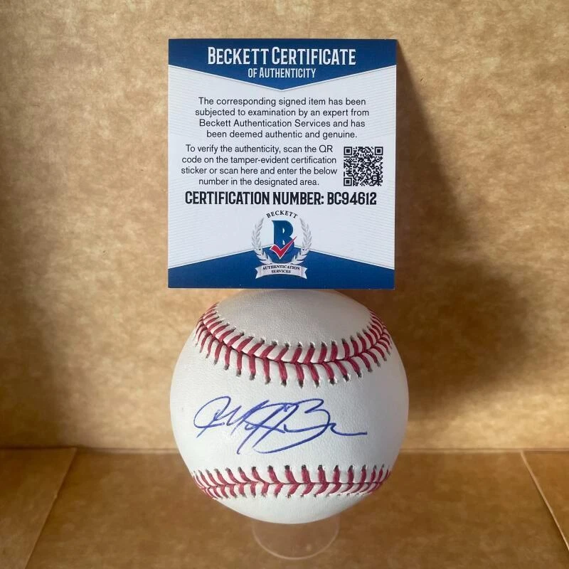 MIKE BROSSEAU BREWERS/RAYS SIGNED AUTO M.L BASEBALL BAS BC94612