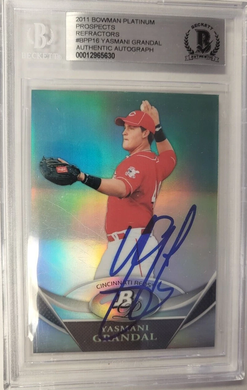 2011 BOWMAN PLATINUM PROSPECTS YASMANI GRANDAL AUTHENTIC AUTO CERTIFIED BECKETT