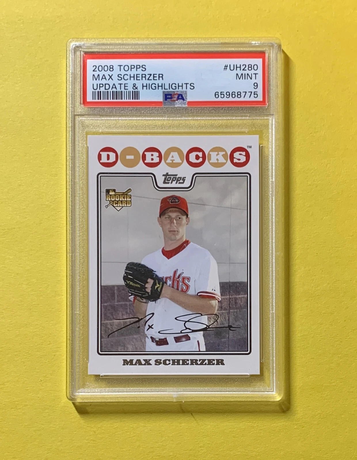 2008 TOPPS MAX SCHERZER UPDATE AND HIGHLIGHTS ROOKIE PSA MINT 9 #UH280
