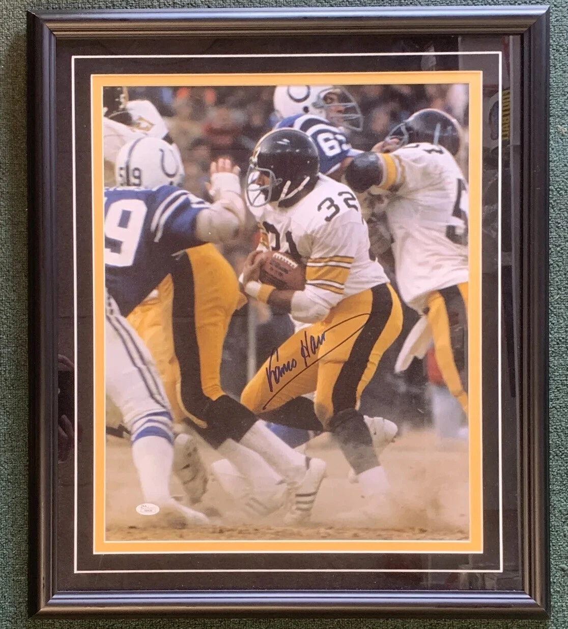 FRANCO HARRIS STEELERS SIGNED AUTOGRAPHED 16 X 20 JSA AUTHENTICATED