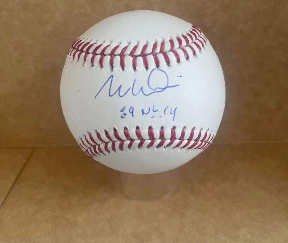 MARK DAVIS 89 N.L. CY PADRES SIGNED AUTO M.L. BASEBALL JSA AH46952