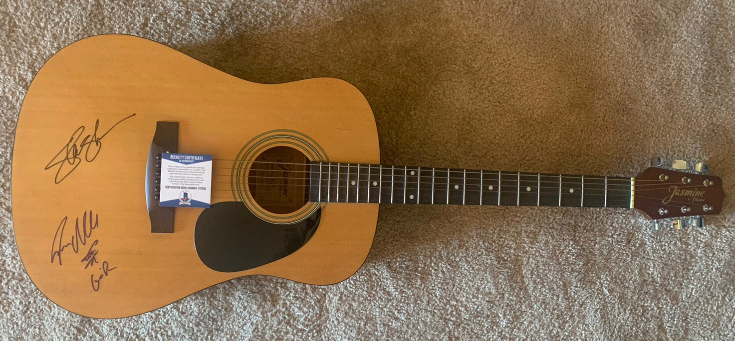 Slash & Steven Adler Guns Roses Signed Autographed Guitar Beckett Certified