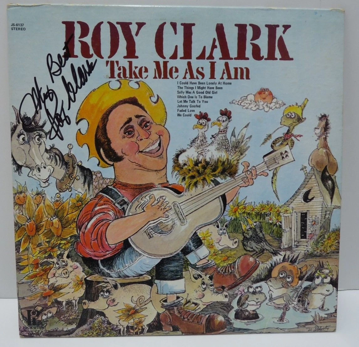 Roy Clark Take Me As I Am Signed Autographed LP Album Beckett Guaranteed