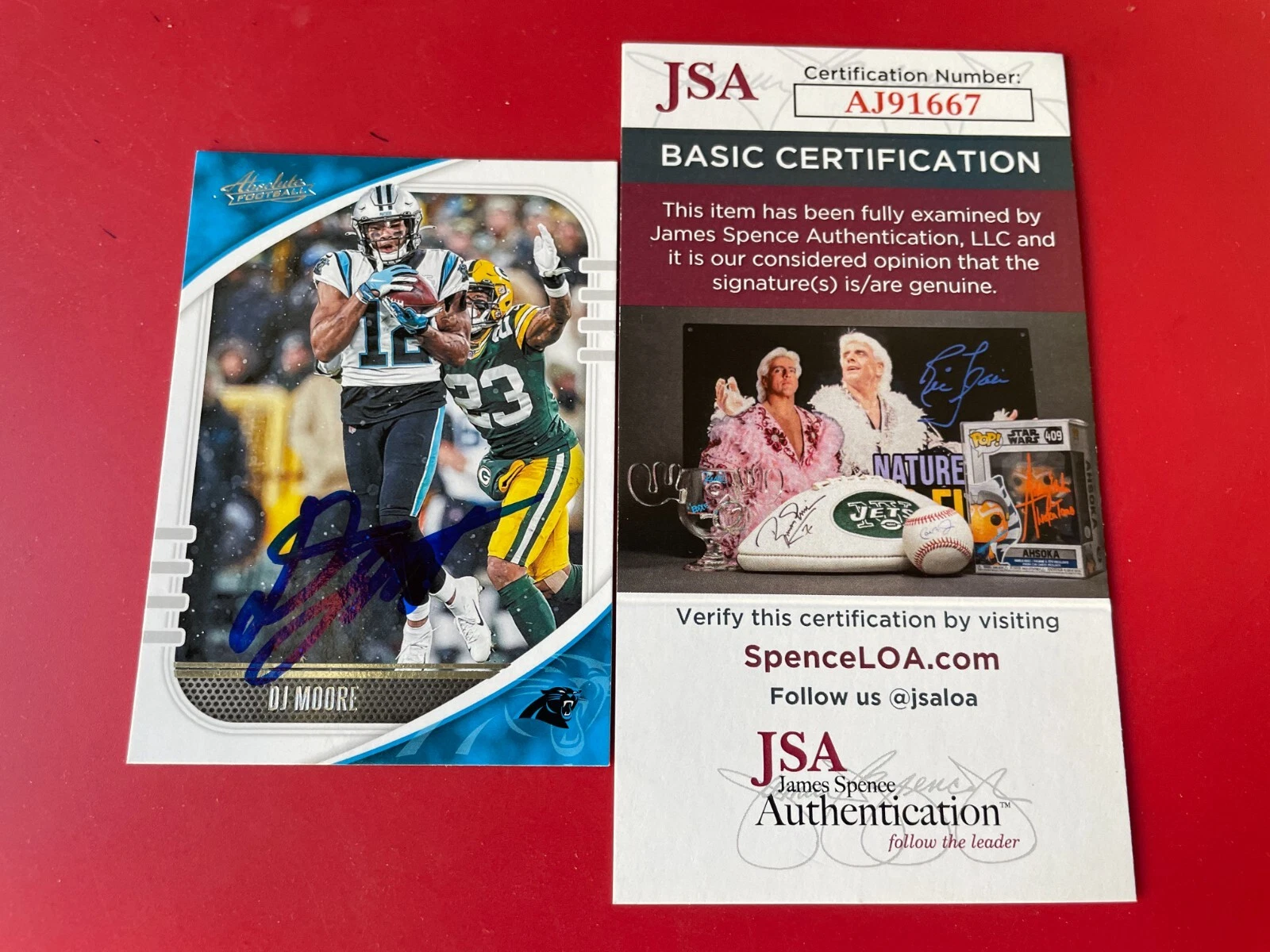 DJ Moore Bears 2020 Panini Absolute Card Signed Auto JSA COA