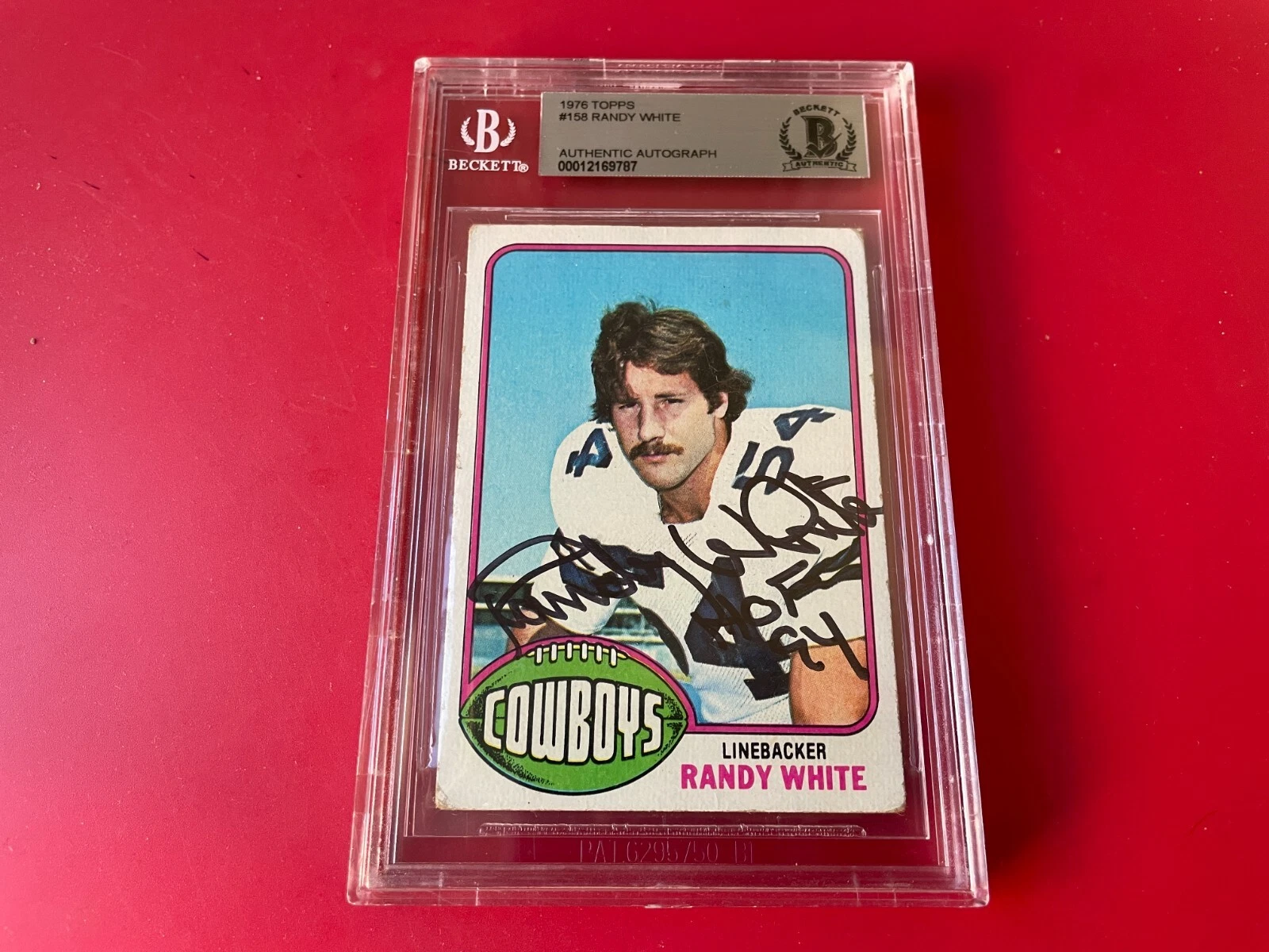 Randy White Cowboys 1976 Topps Rookie Card Signed Auto Beckett BAS Slabbed