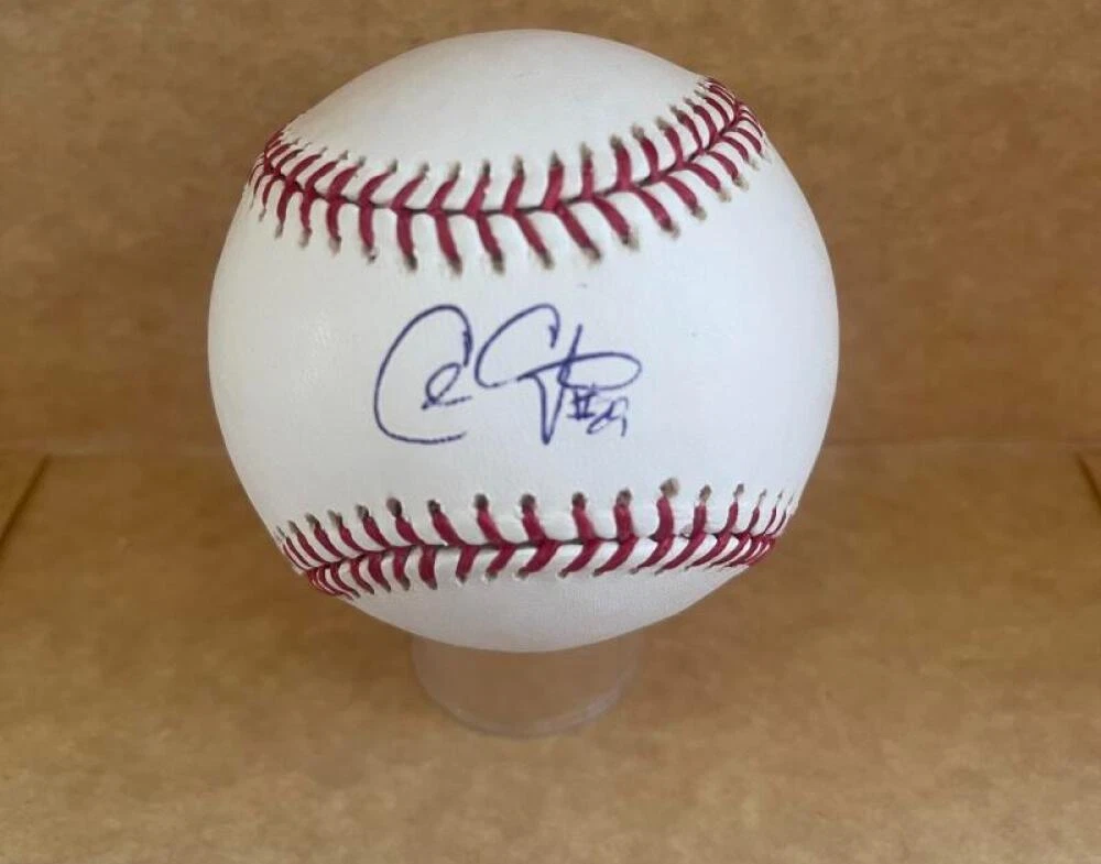 CRIS CARPENTER CARDINALS SIGNED AUTOGRAPHED M.L. BASEBALL BECKETT AUTH