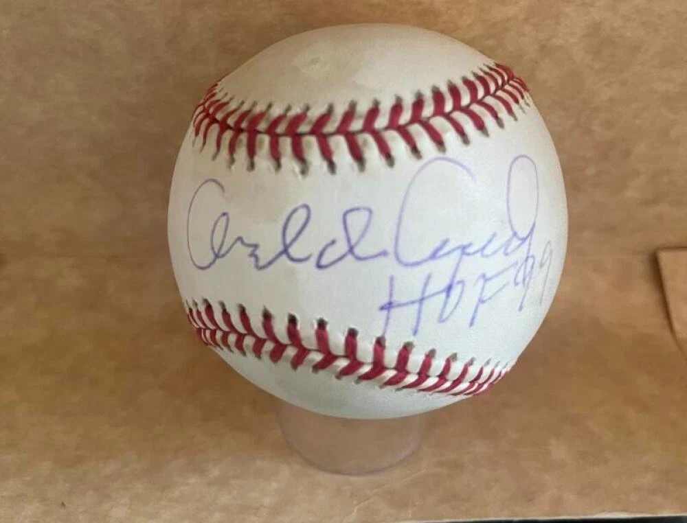 ORLANDO CEPEDA HOF 99 CARDINALSSIGNED AUTOGRAPHED M.L. BASEBALL BECKETT AUTH
