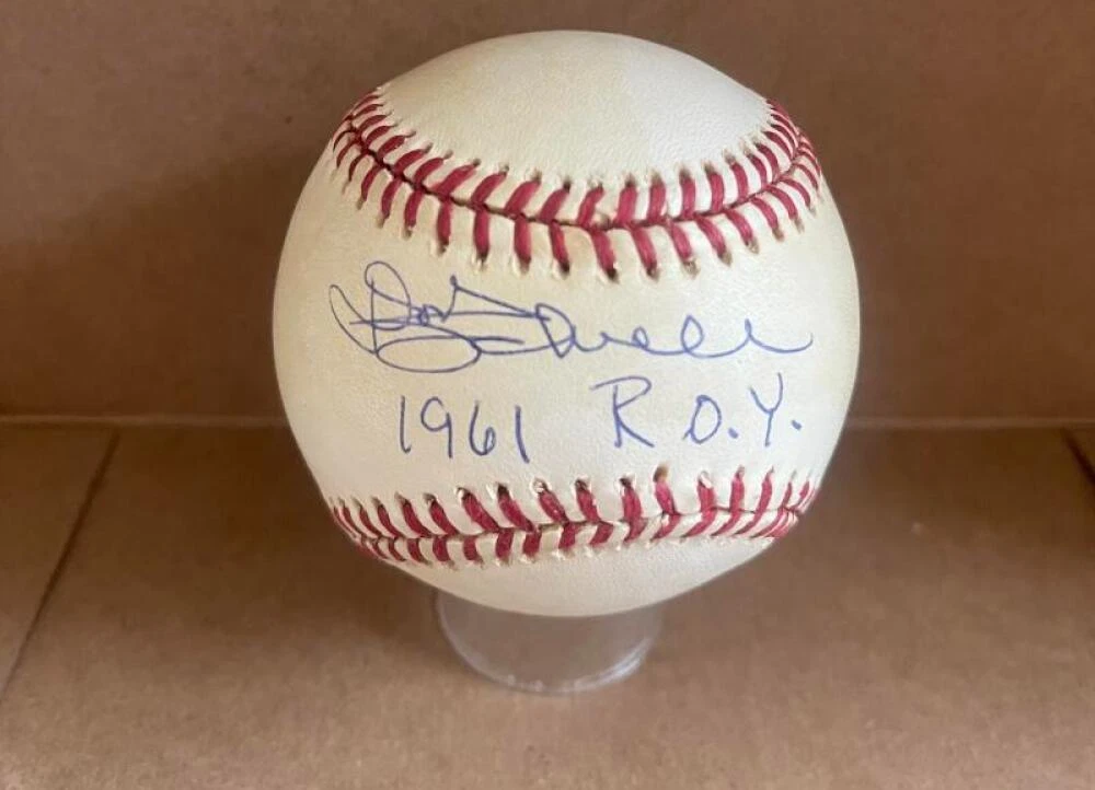 DON SCHWALL 1961 R.O.Y. SIGNED AUTOGRAPHED A.L. BASEBALL BECKETT AUTH