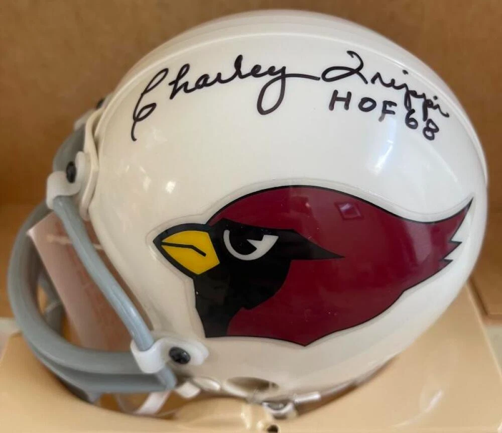CHARLEY TRIPPI CARDINALS  HOF 1968 SIGNED AUTOGRAPHED MINI HELMET BECKETT AUTH