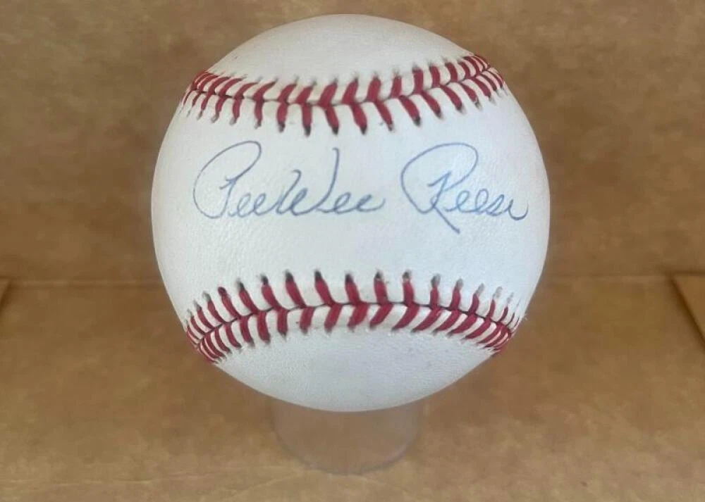 PEE WEE REESE DODGERS SIGNED AUTO VINTAGE N.L. BASEBALL JSA AUTH