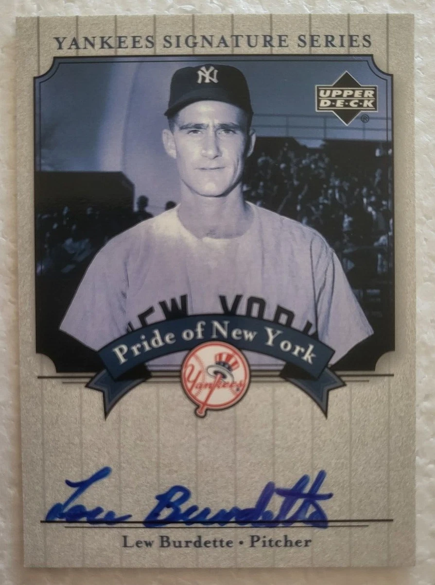 2003 UPPER DECK YANKEES SIGNATURE SERIES PRIDE OF NEW YORK LEW BURDETTE CARD