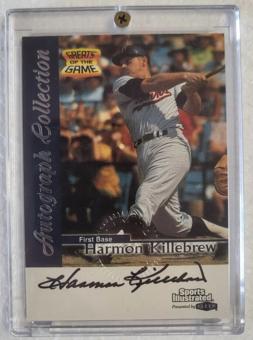 1999 FLEER SI GREATS OF THE GAME HARMON KILLEBREW TWINS SIGNED AUTO CARD