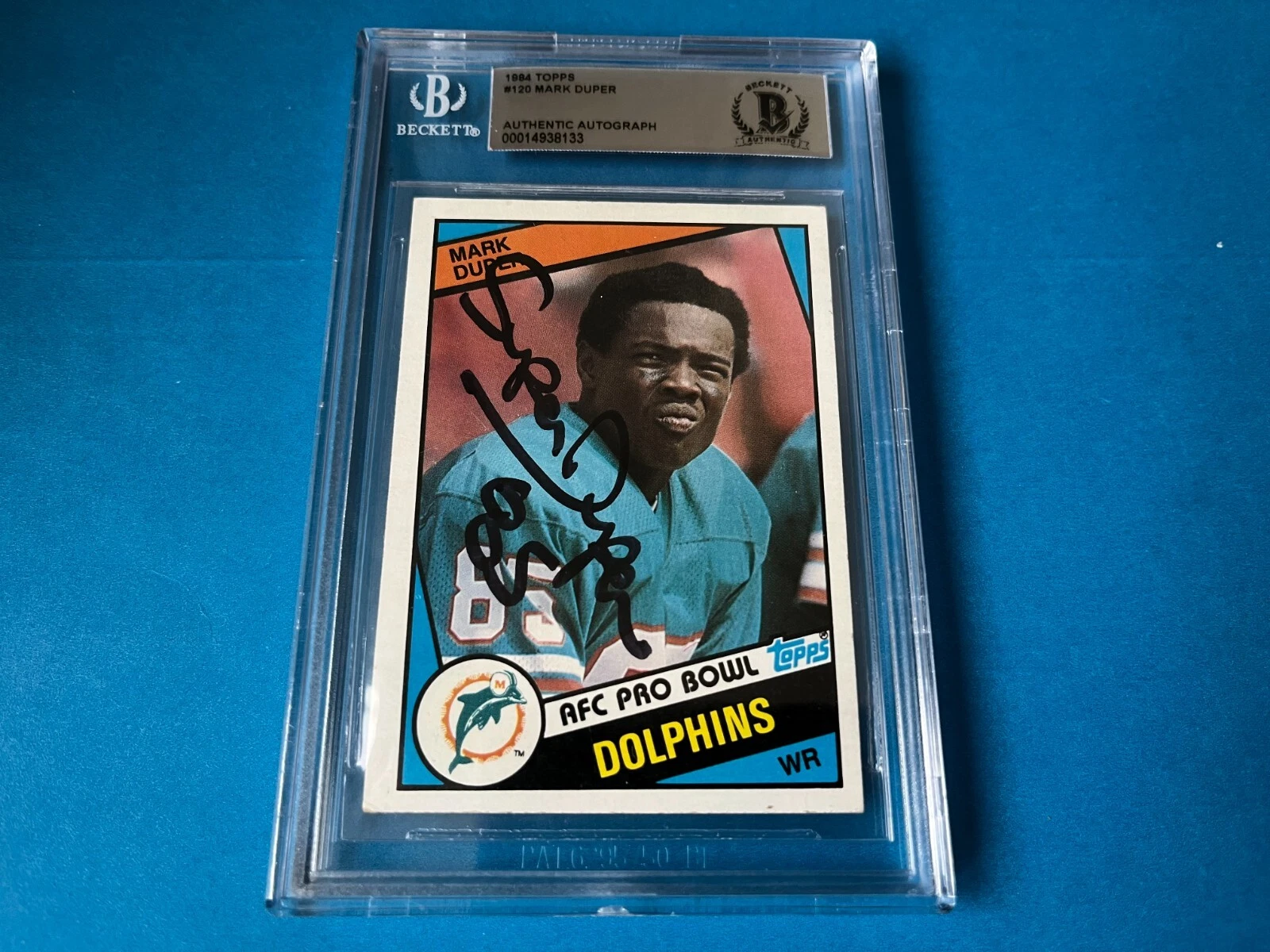 Mark Duper 1984 Topps Rookie Card Signed Auto Beckett BAS Slabbed