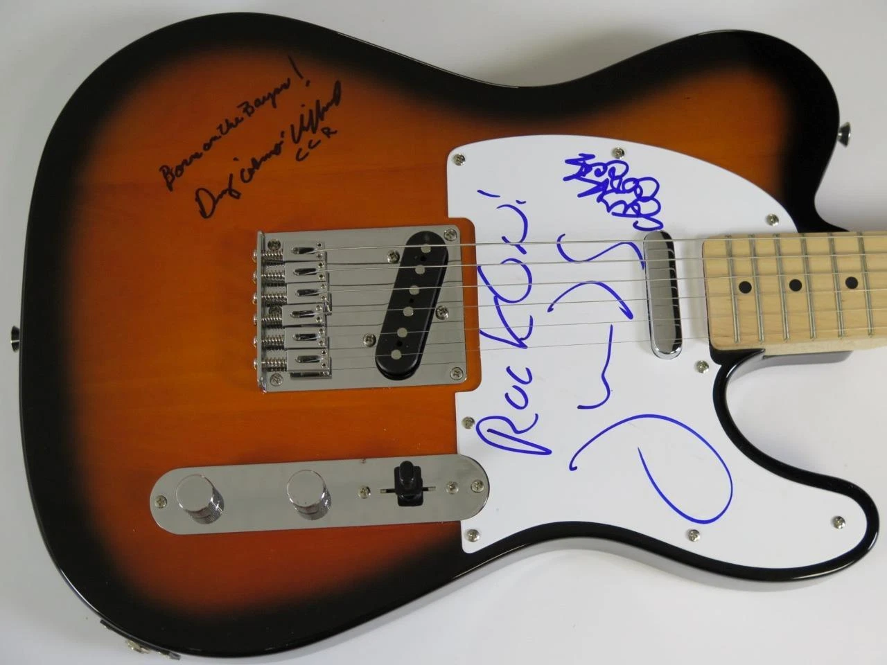 John Fogerty CREEDENCE CLEARWATER REVIVAL Signed Autograph Guitar by All 3 JSA