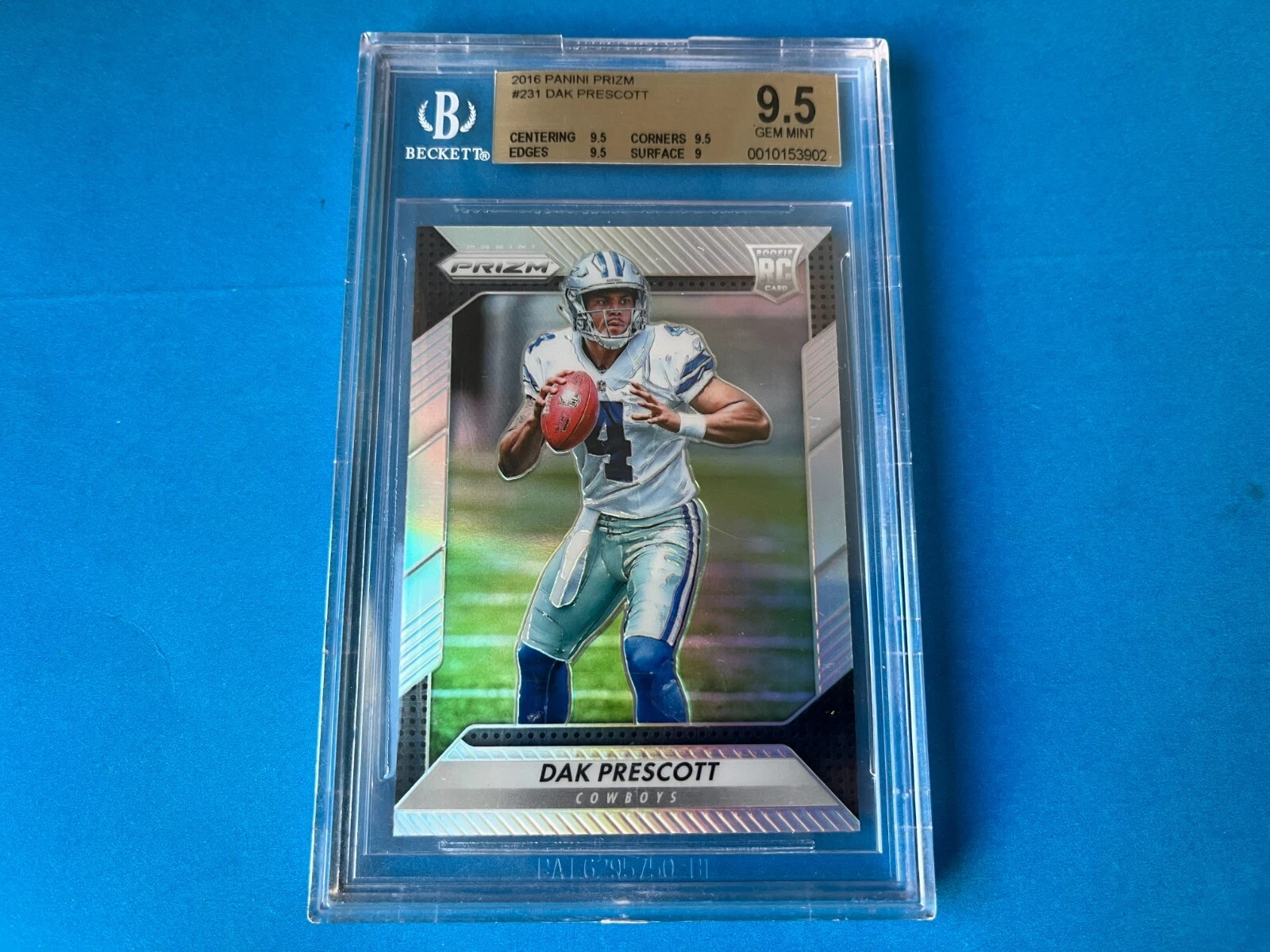 Dak Prescott Cowboys 2016 Panini Prizm Rookie Card GEM MINT BGS 9.5 ENCAPSULATED