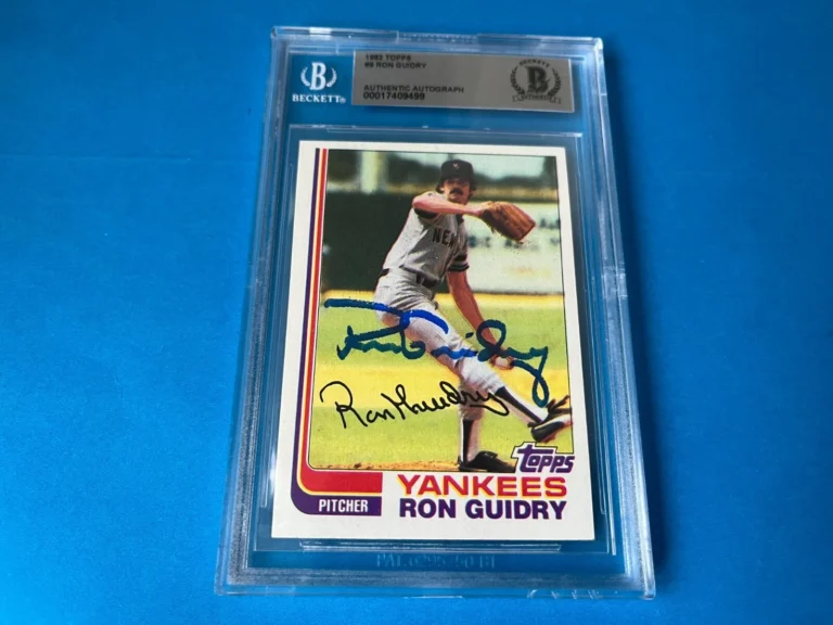 Ron Guidry Yankees 1982 Topps Card Signed Auto Beckett BAS