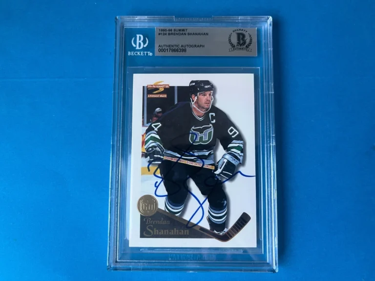 Brendan Shanahan 1995-96 Score Summit Hockey Signed Auto Beckett SLABBED BAS
