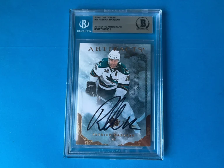 Patrick Marleau Sharks 2010-11 Artifacts Hockey Signed Auto Beckett SLABBED BAS