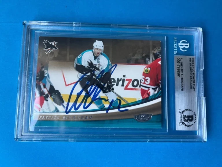 Patrick Marleau Sharks 2006-07 Power Play Hockey Signed Auto Beckett SLABBED BAS