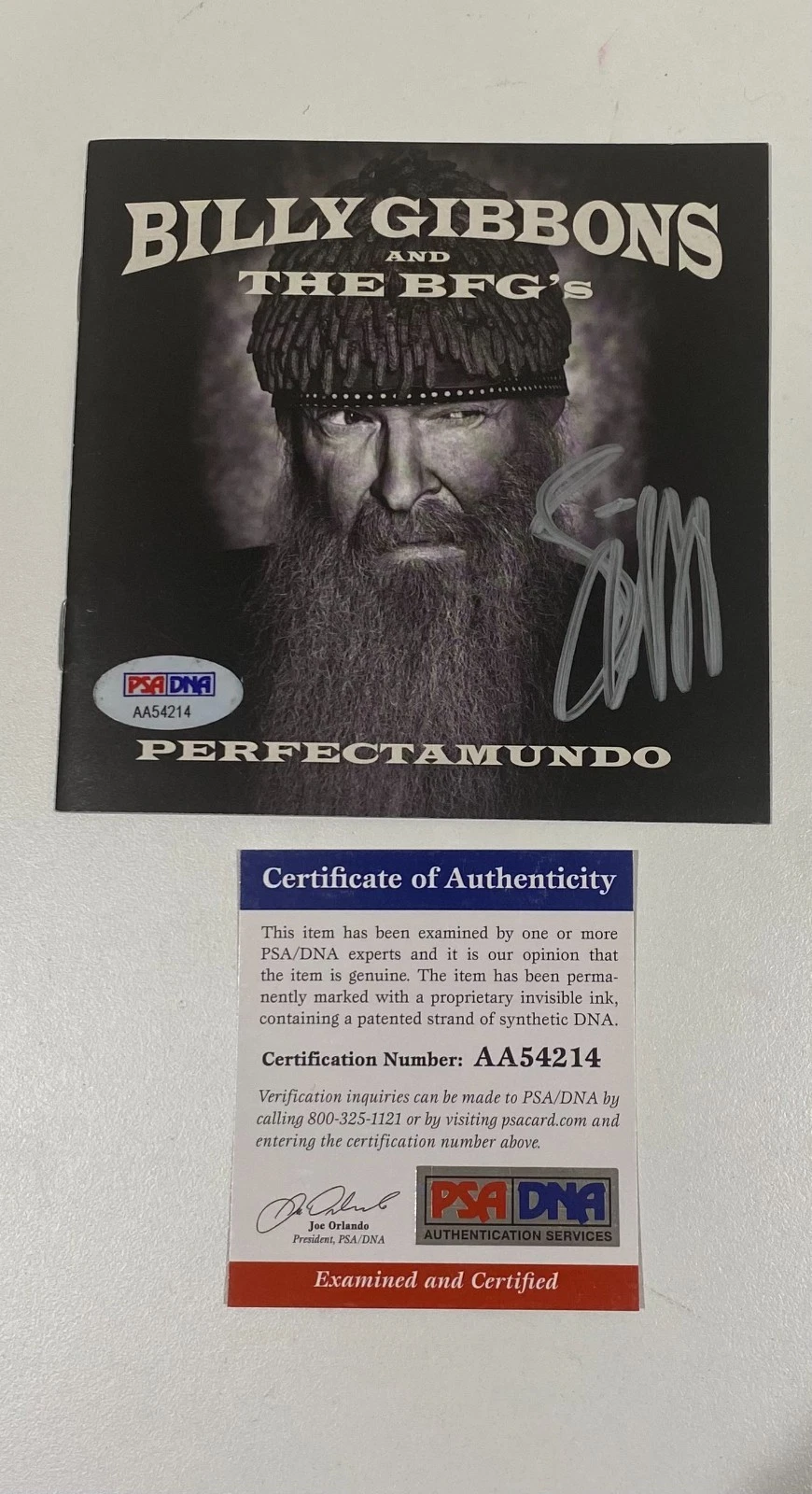 Billy Gibbons ZZ Top Perfectamundo Autographed Signed CD PSA Certified