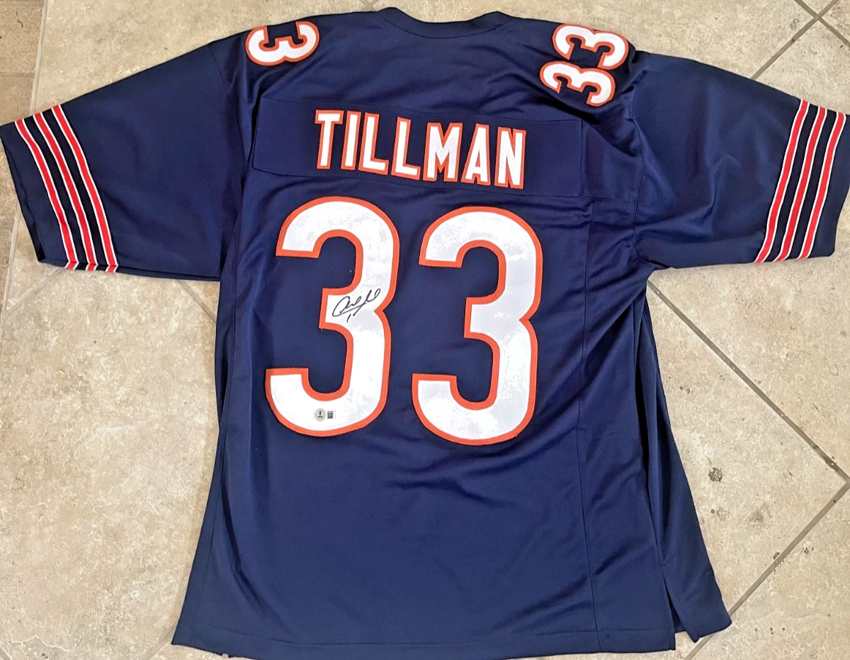 CHARLES PEANUT TILLMAN CHIGAGO BEARS SIGNED CUSTOM JERSEY BECKETT