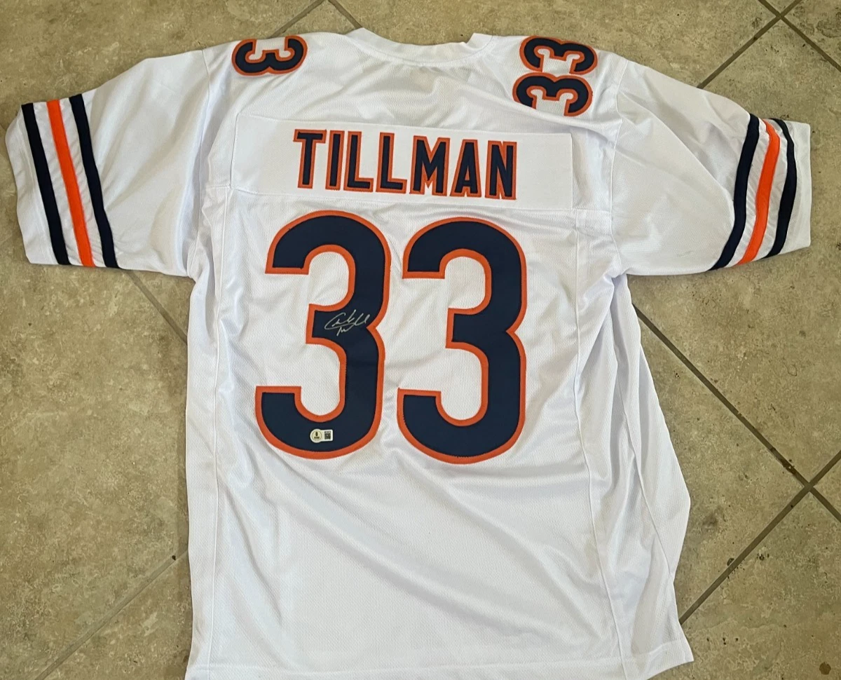 CHARLES PEANUT TILLMAN CHIGAGO BEARS SIGNED CUSTOM JERSEY BECKETT