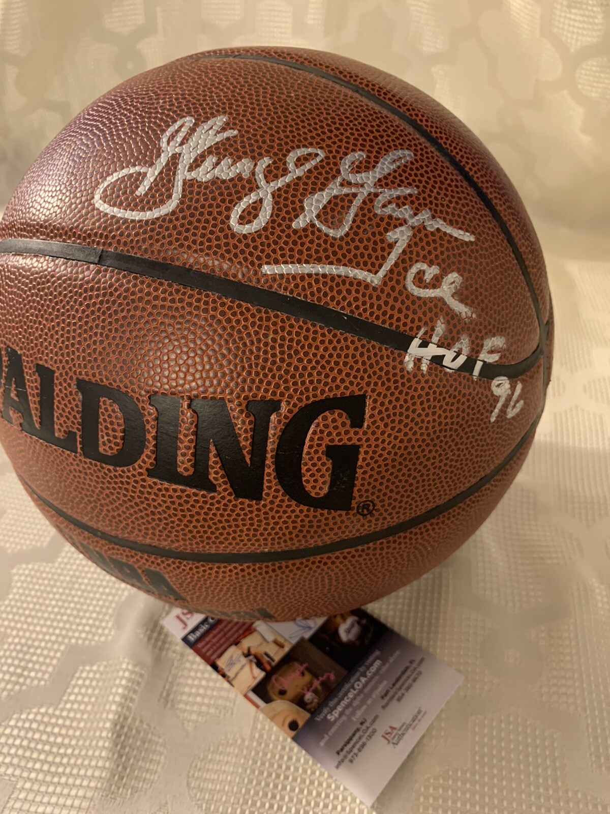 George Gervin Ice Signed NBA Basketball Spurs JSA COA Authentication Autogrpahed