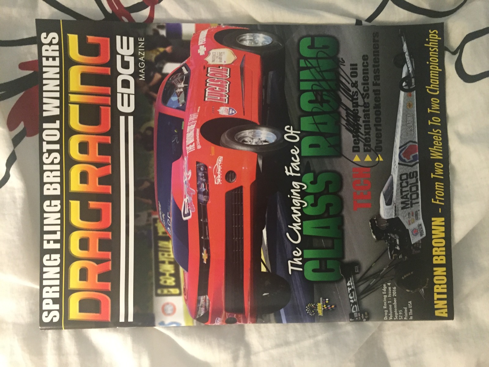 Antron Brown Signed Magazine Nhra Top Fuel Dragster Autographed