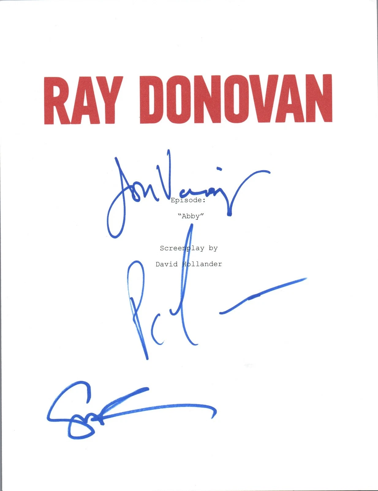 RAY DONOVAN Cast Signed ABBY Episode Script Jon Voight Susan Sarandon Paula COA