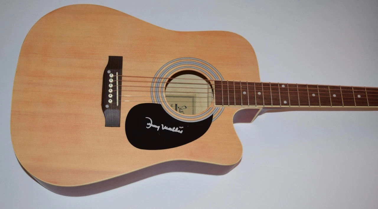 Johnny Mathis Signed Autographed Full Size Acoustic Guitar 