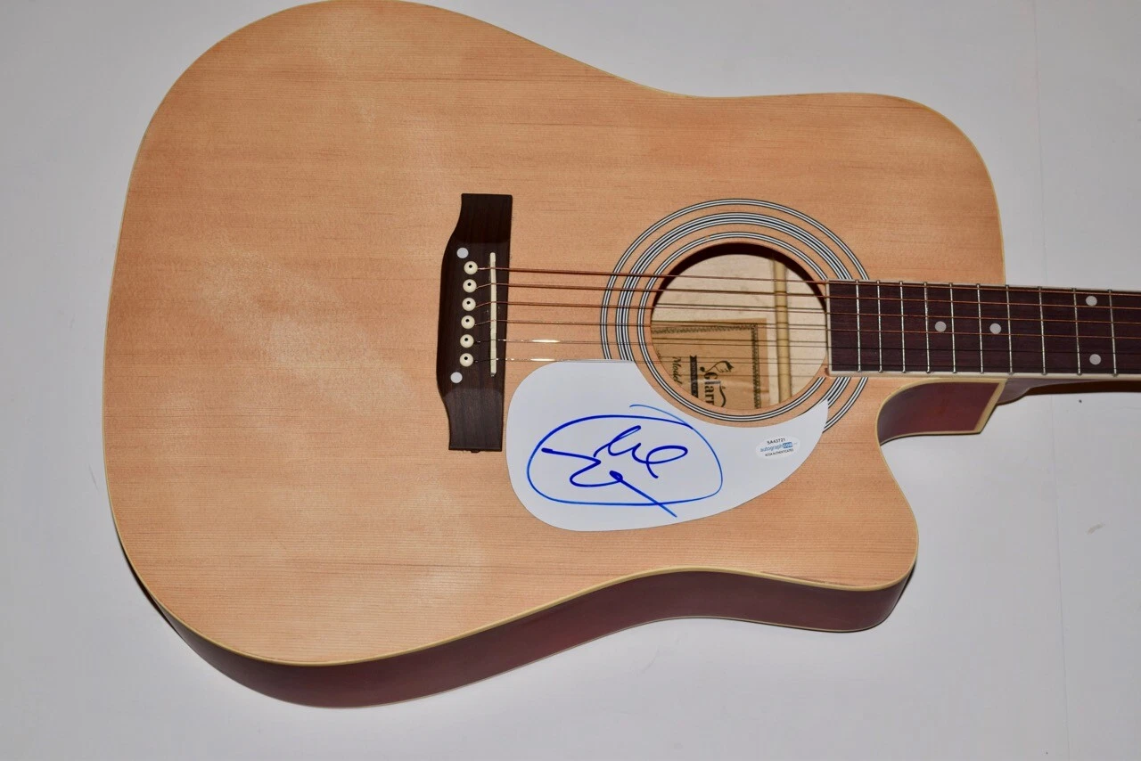 Miley Cyrus Signed Autographed Full Size Acoustic Guitar ACOA COA