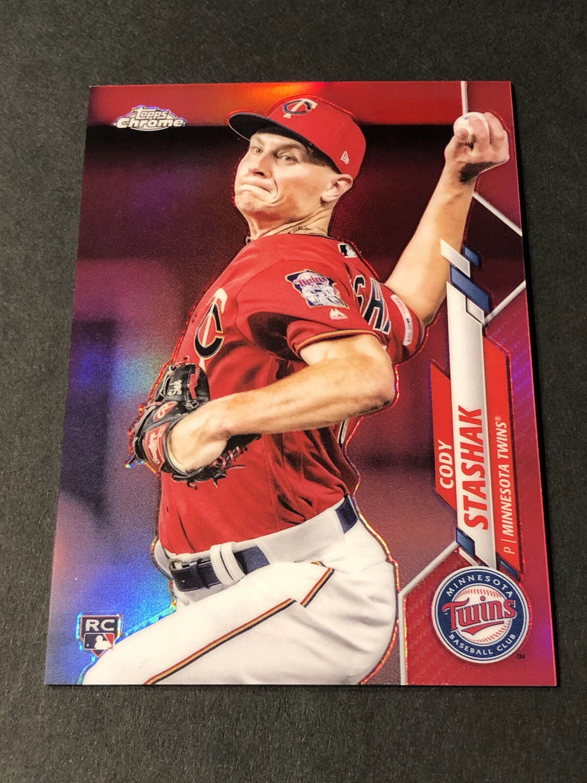 2020 Topps Chrome Cody Stashak RC Rookie Red Refractor /25 Minnesota Twins #’d