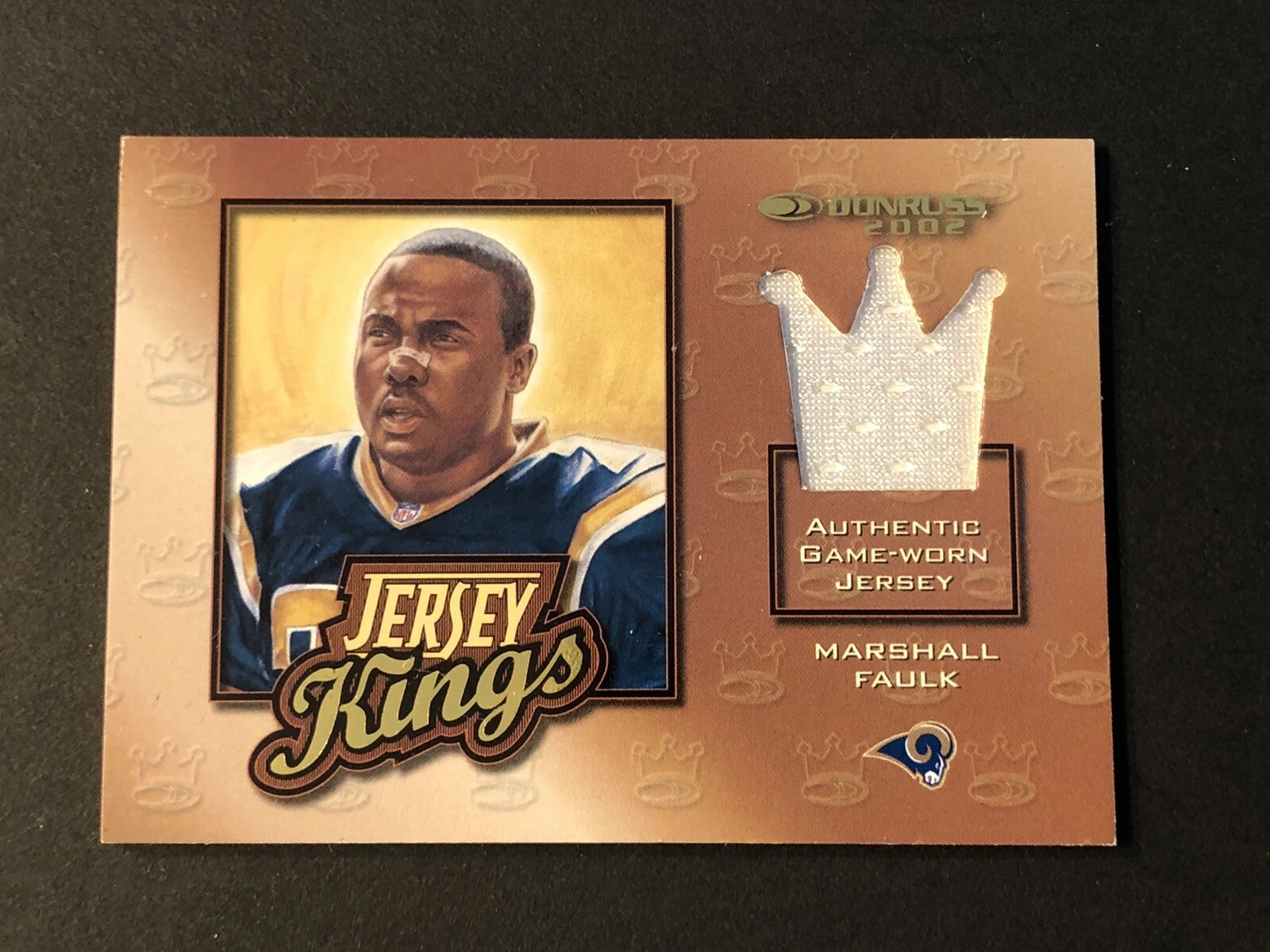 2002 Donruss Marshall Faulk Jersey Kings #d 116/125 Rams