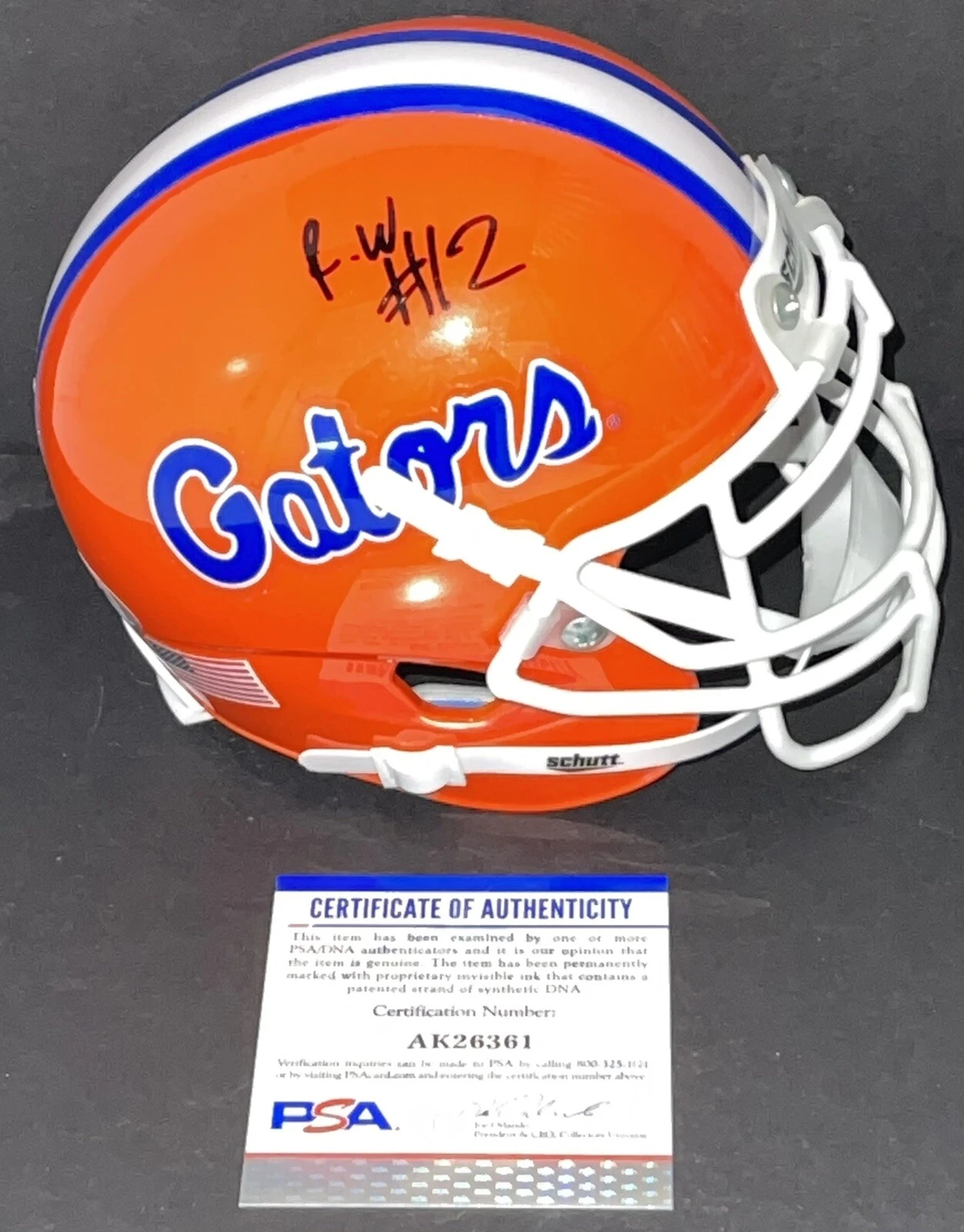 Rick Wells Signed Autographed Florida Gators Mini Helmet PSA/DNA