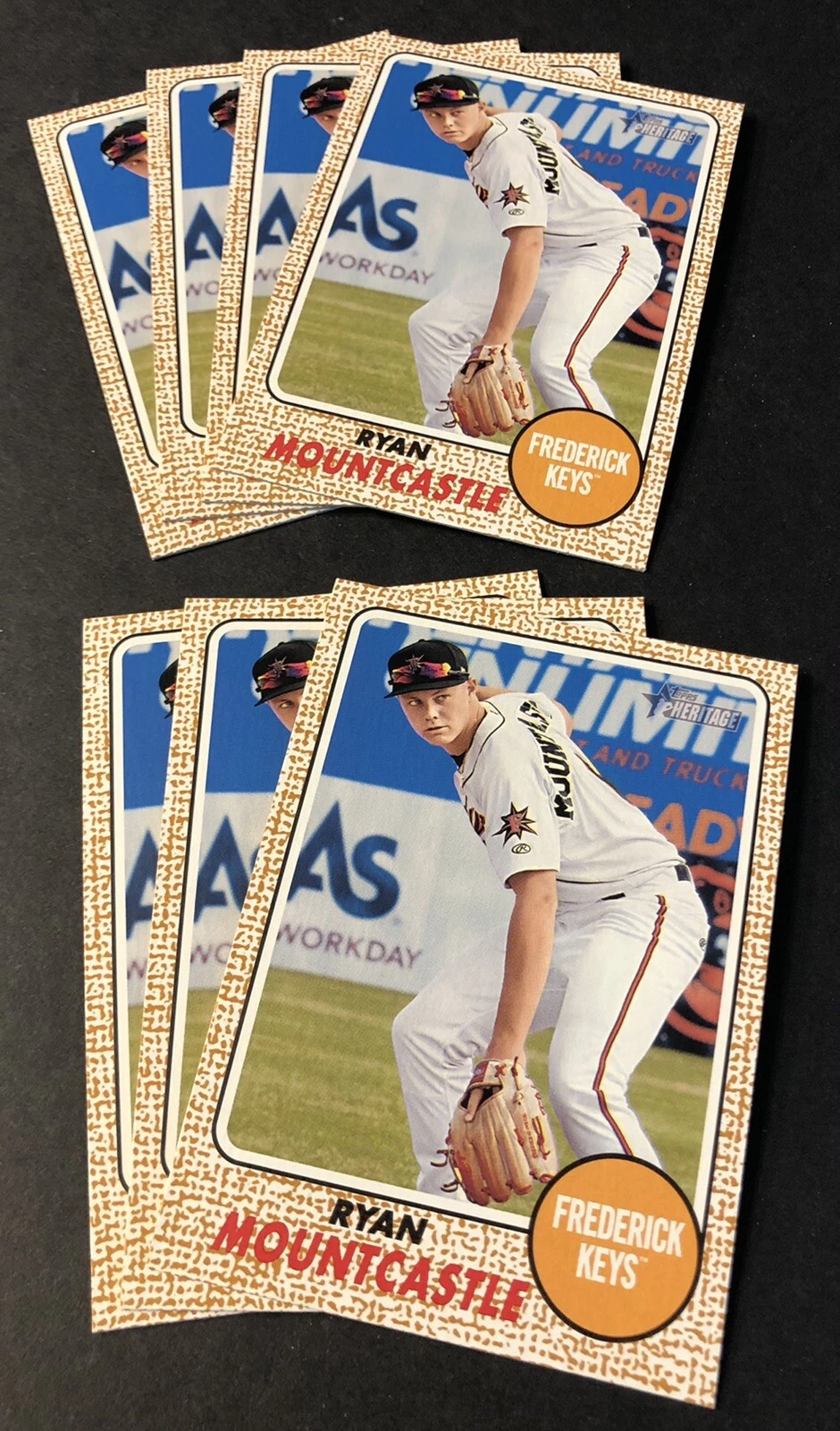 (7) RYAN MOUNTCASTLE 2017 TOPPS HERITAGE MINORS #83 BALTIMORE ORIOLES LOT COLLECTIBLE MEMORABILIA