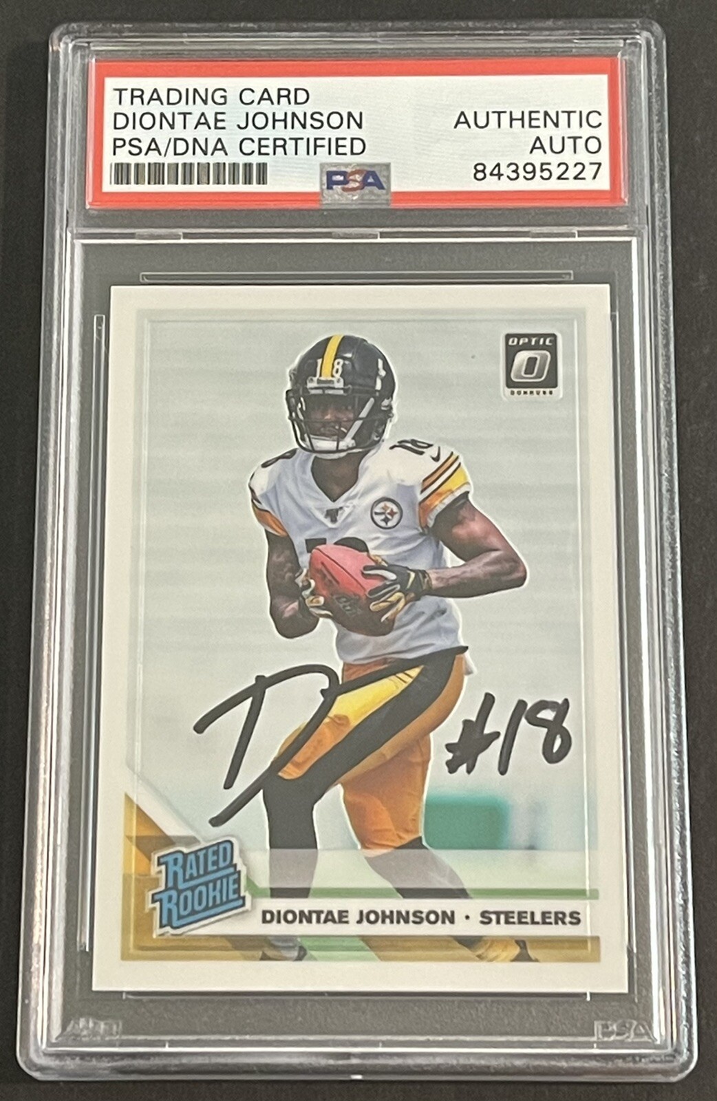 Diontae Johnson Signed Autographed 2019 Optic Rookie Card Steelers PSA/DNA