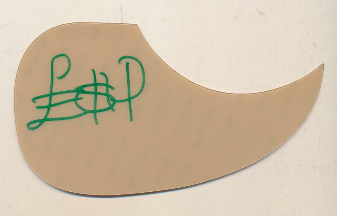 Lee Scratch Perry SIGNED Acoustic Guitar Pickguard #4 COA Bob Marley Wailers