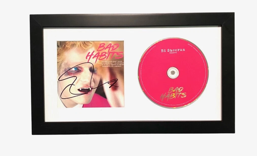 Ed Sheeran Signed Autographed Bad Habits Single Framed CD Display Beckett COA