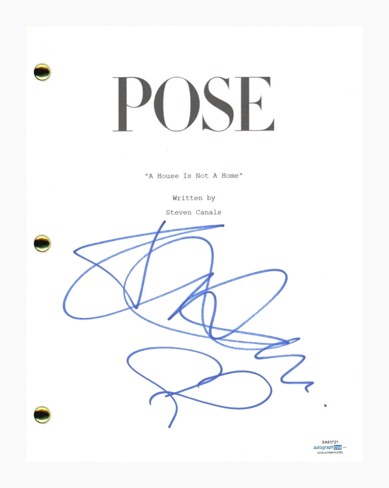 Indya Moore Signed Autographed POSE Pilot Episode Script Screenplay ACOA COA