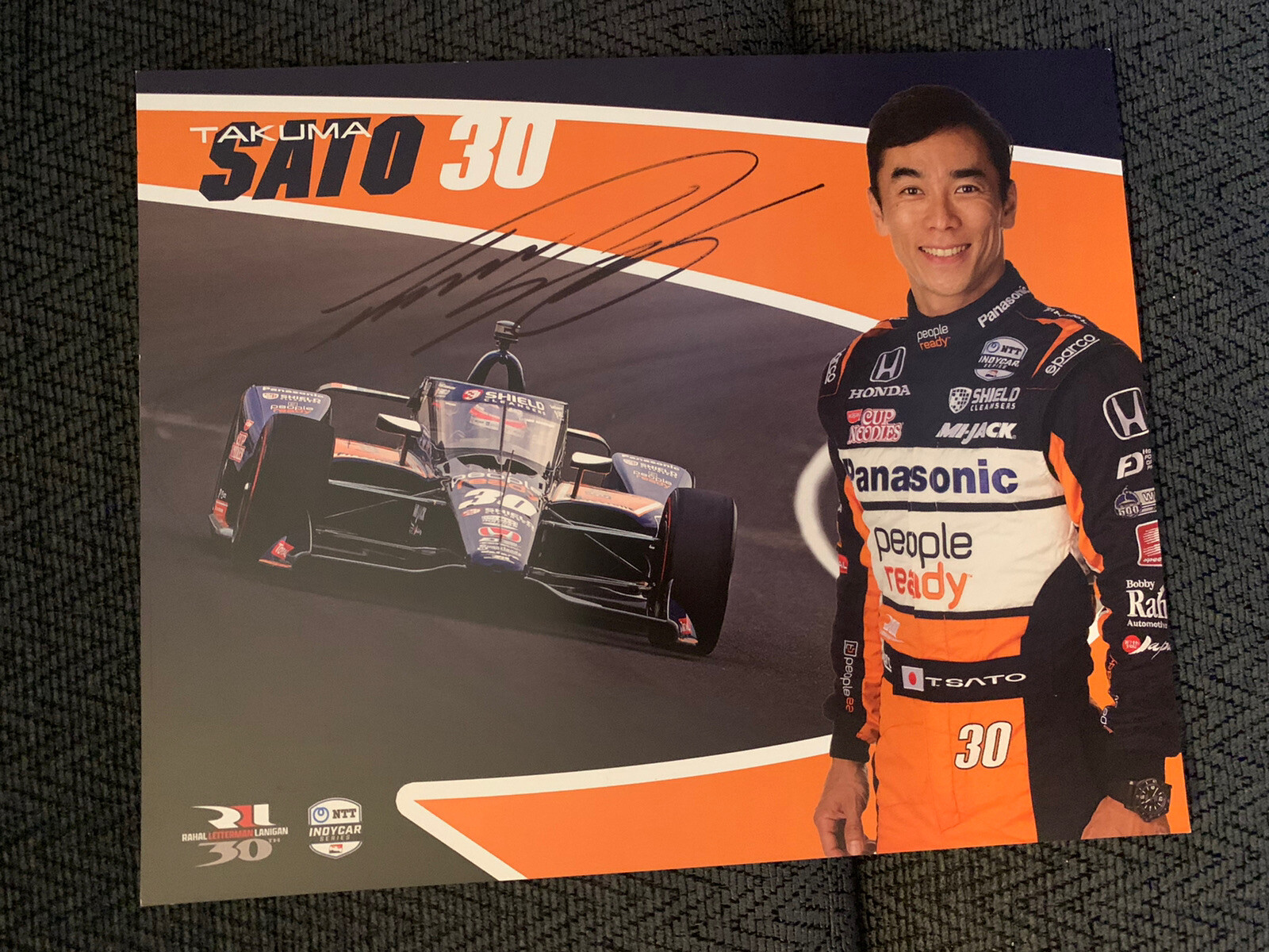 Takuma Sato Indianapolis Indy 500 Signed Car Promo Card Autographed 2021