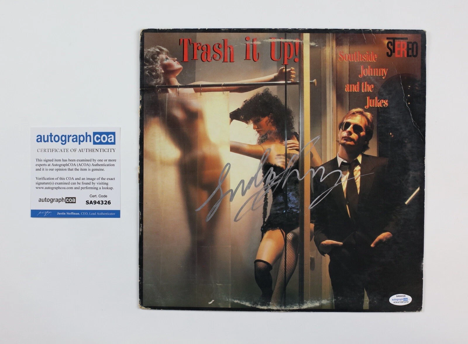 SOUTHSIDE JOHNNY SIGNED AUTOGRAPH VINYL RECORD ALBUM ACOA COA SPRINGSTEEN