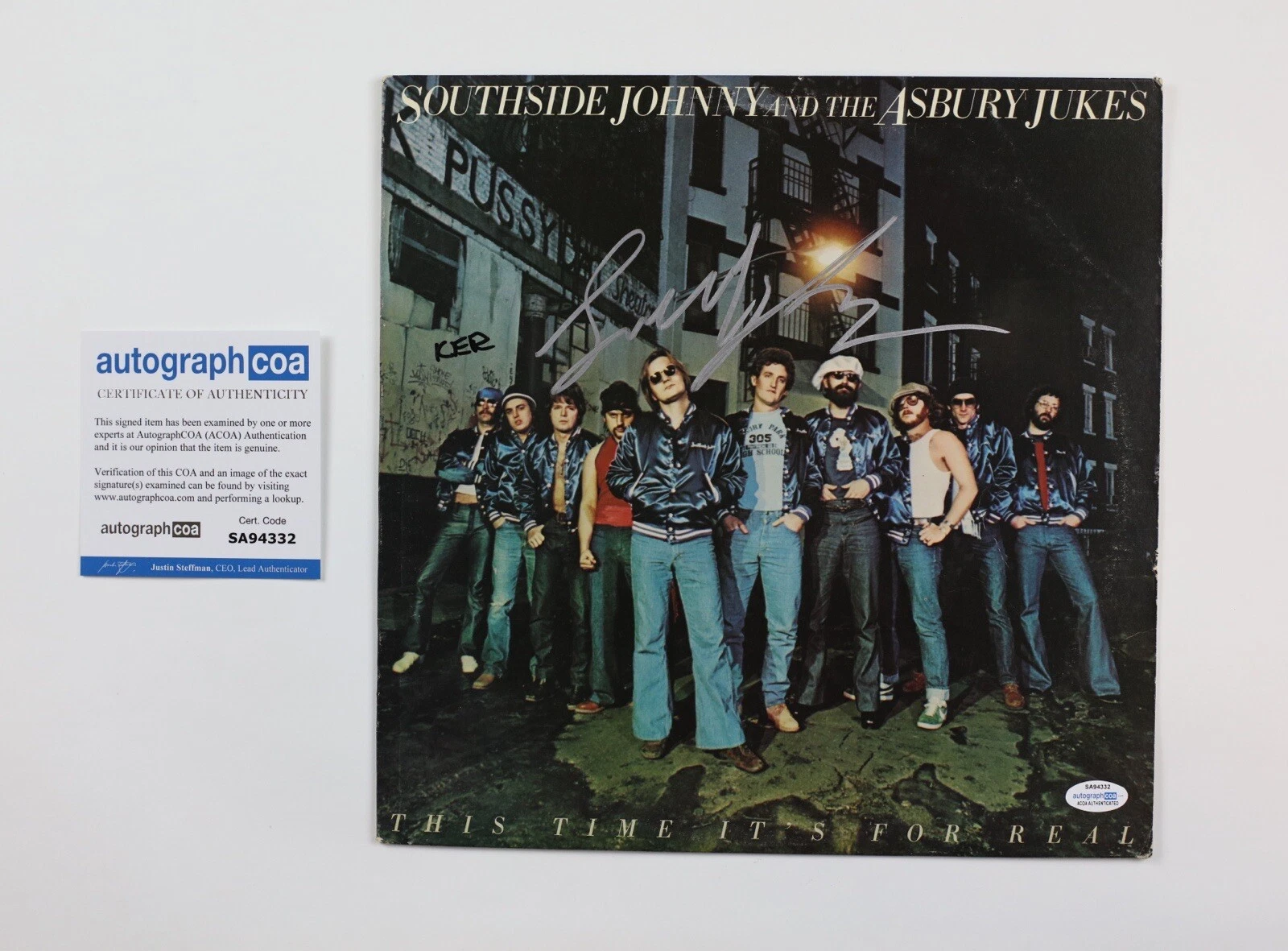 SOUTHSIDE JOHNNY SIGNED AUTOGRAPH VINYL RECORD ALBUM ACOA COA SPRINGSTEEN